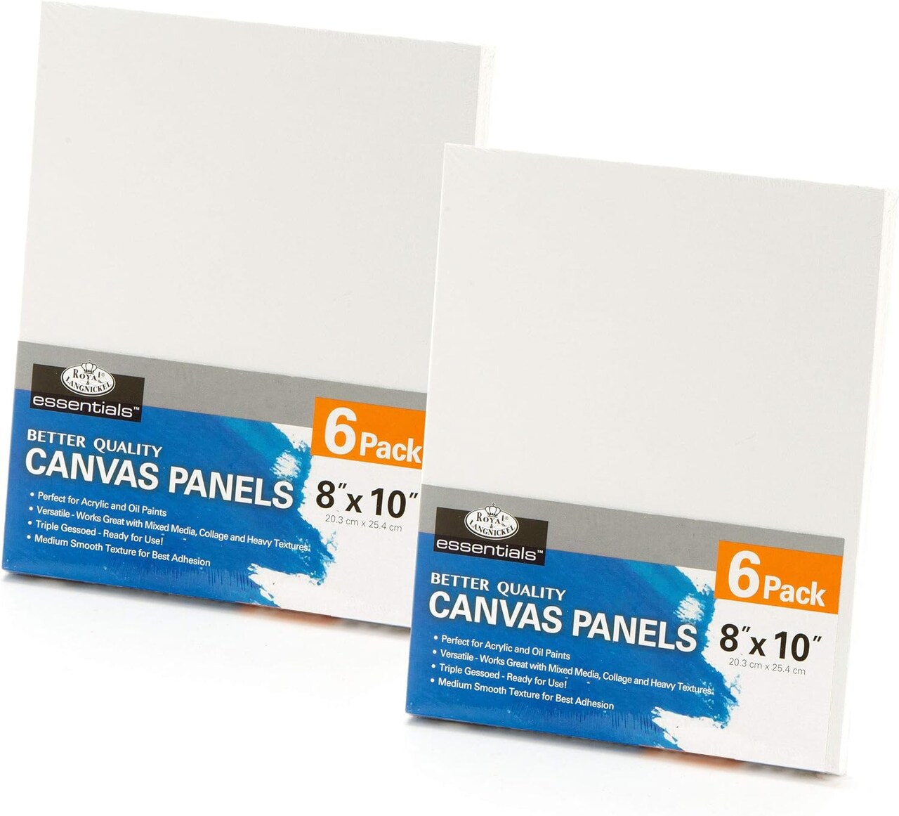 CNVB-810-12 | Royal & Langnickel Essentials 8" x 10" Art Canvas Panels, 12Pk